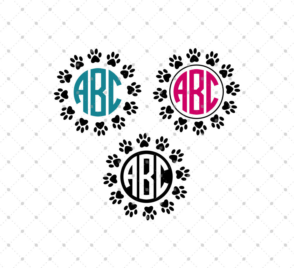 Free Free Paw Print Monogram Svg 279 SVG PNG EPS DXF File