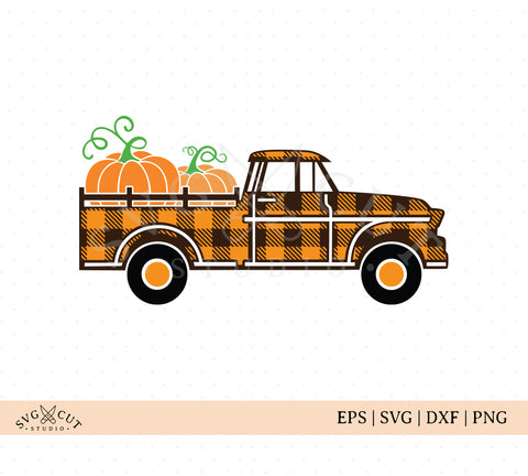 Download Plaid Fall Truck Svg Files For Cricut And Silhouette