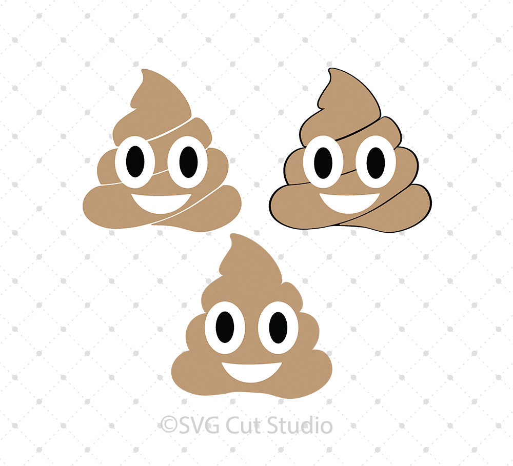 Download SVG Cut Files for Cricut and Silhouette - Poop Emoji SVG ...