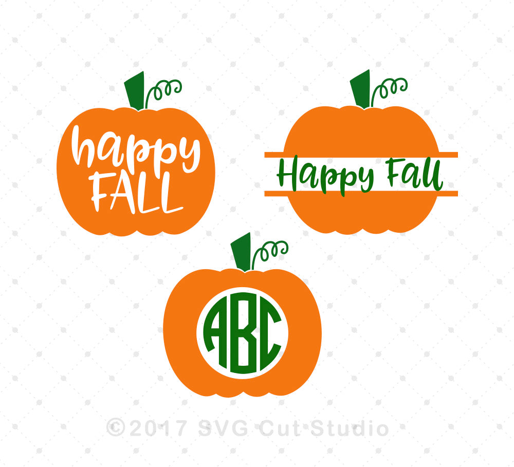 Round Autumn Monogram Frame SVG with Fall Leaves & Pumpkin for Cricut/ –  Board & Batten Design Co.