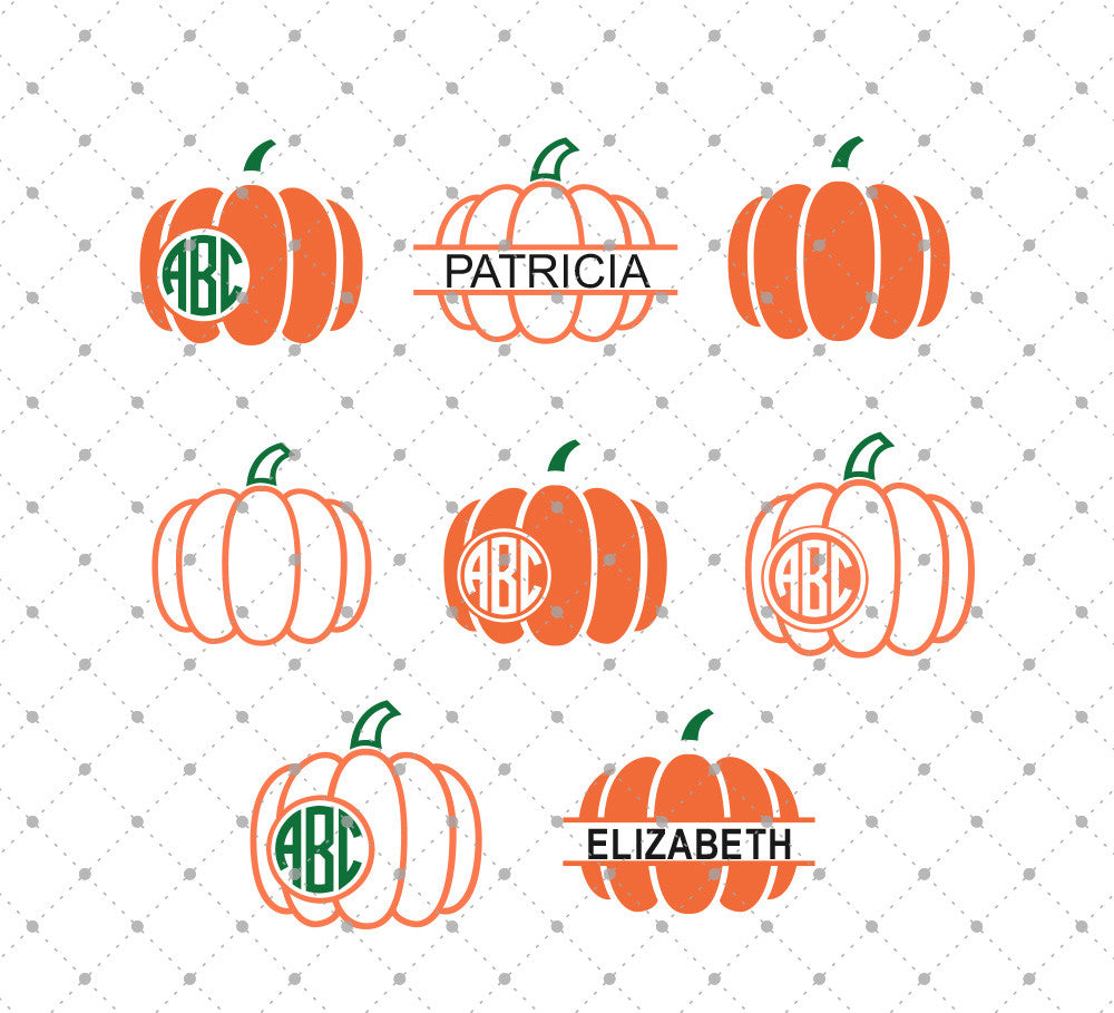 Download Pumpkin Monogram Frames Svg Files