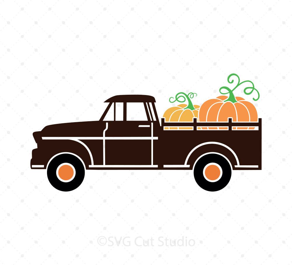 Download SVG Cut Files for Cricut and Silhouette - Pumpkin Truck SVG Cut files - SVG Cut Studio