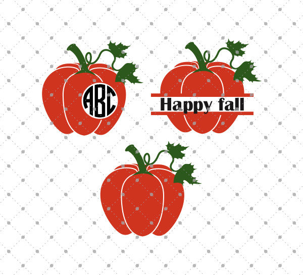 Download SVG Cut Files for Cricut and Silhouette - Pumpkin Monogram ...