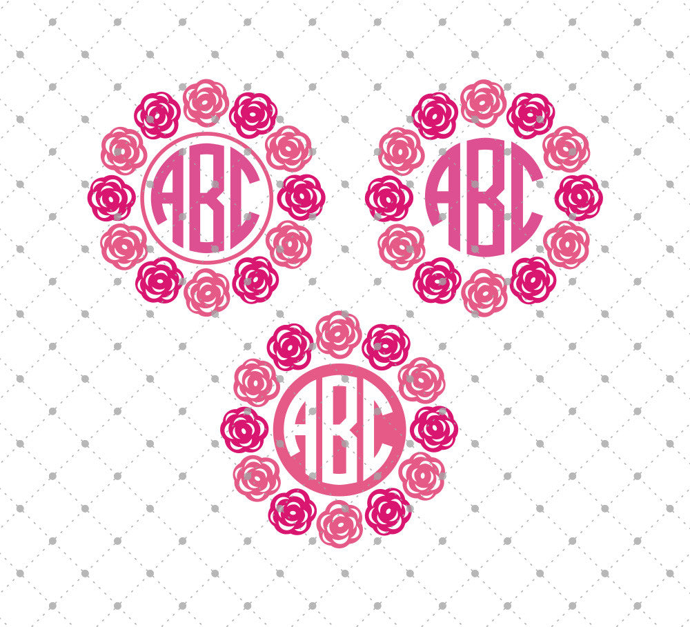 Rose Monogram Svg Rose Monogram Iron On Rose Svg Rose Iron -  Norway