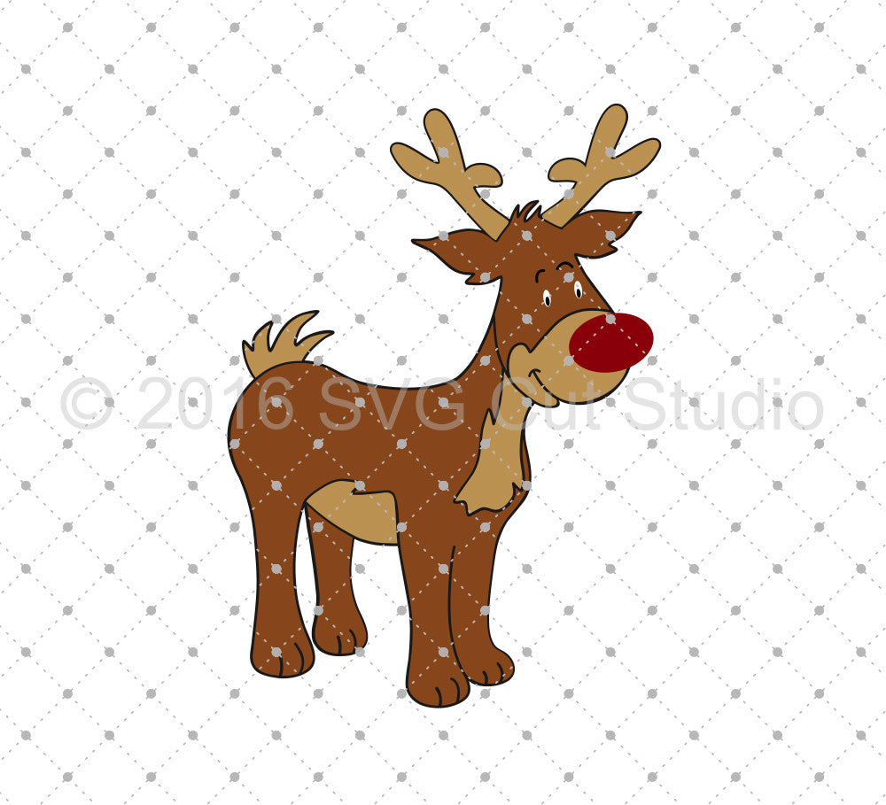 Download Rudolph Reindeer svg files for Cricut and Silhouette - SVG ...