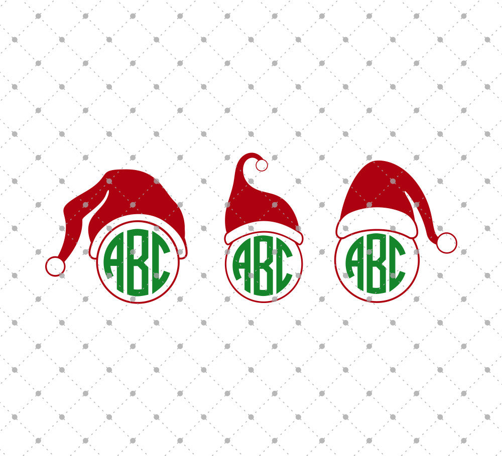 Download Santa Claus Hat Monogram Files