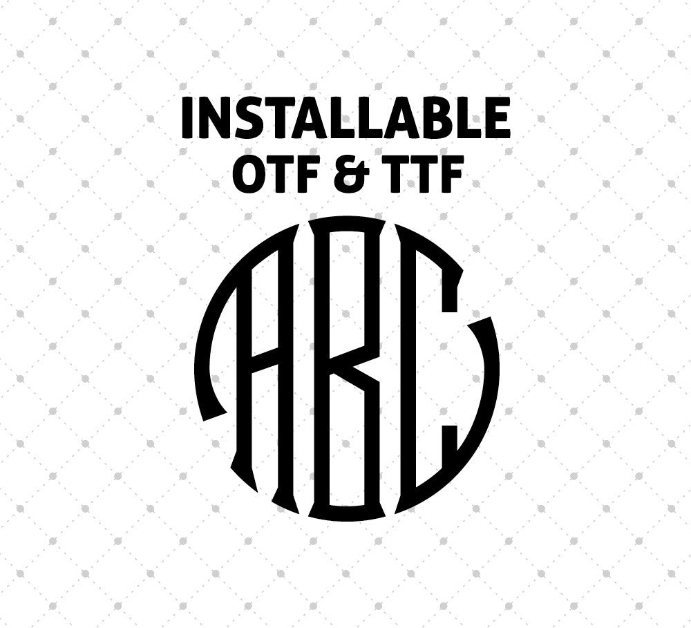 Download Seal Monogram True Type Font Ttf Otf Format Svg Cut Studio