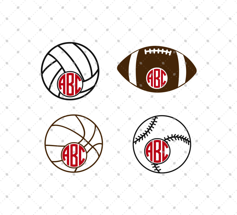 Download SVG Cut Files for Cricut and Silhouette - Sport Balls ...