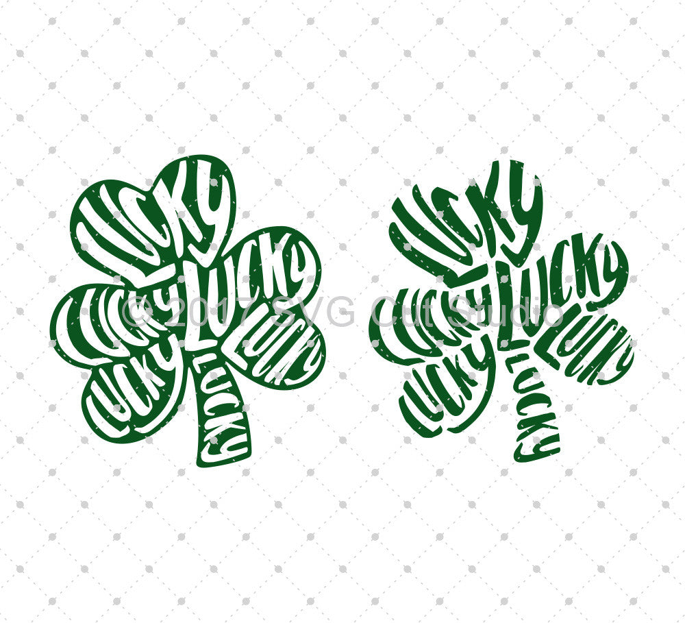 Download St Patrick S Day Lucky Shamrock Clover Irish Svg Cut Files