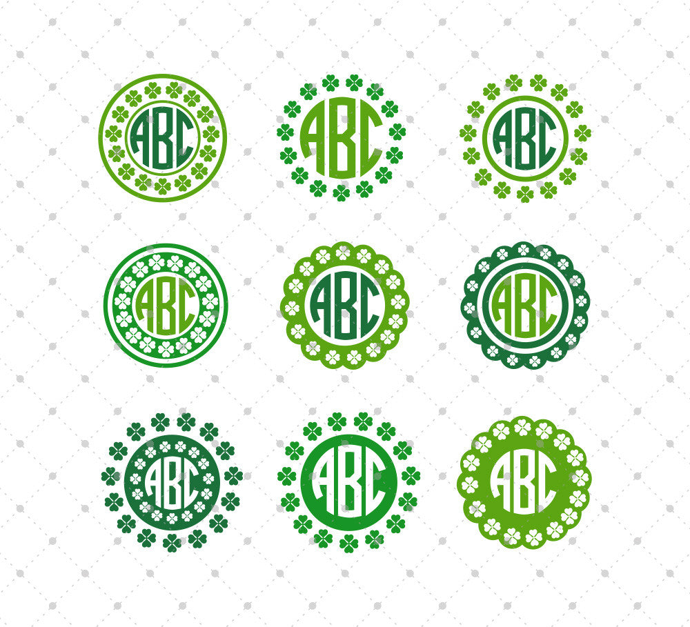 Set of monogram logo design - SVG file - PART 9