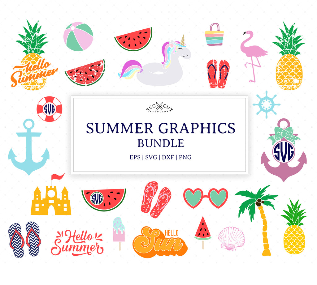 Download Summer Svg Files Bundle For Cricut And Silhouette Diy Projects