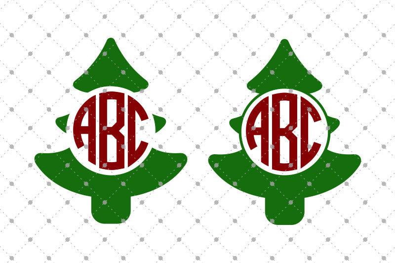 Download Christmas Tree Monogram SVG Files | SVG Cut Studio