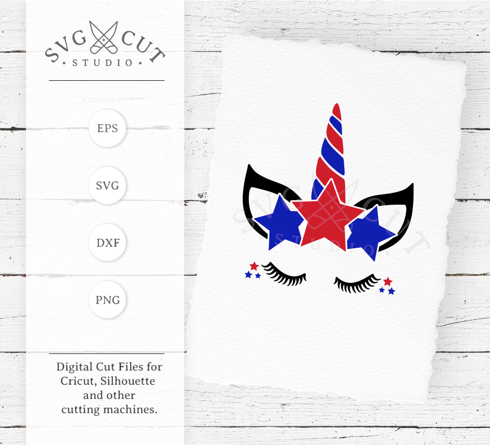 Download 4th Of July Stars Unicorn Face Svg Files For Cricut And Silhouette Svg Cut Studio 3D SVG Files Ideas | SVG, Paper Crafts, SVG File