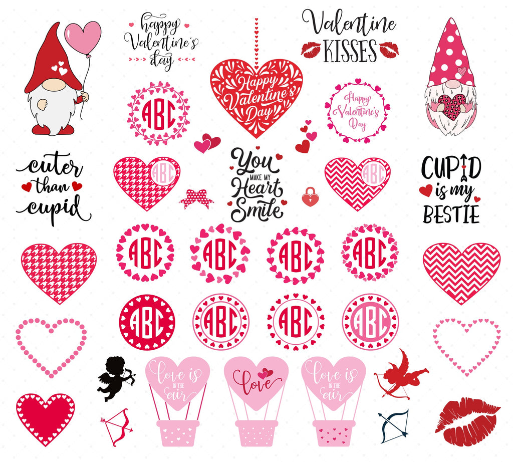 SVG Cut Files for Cricut and Silhouette - Valentines Day SVG Cut Files