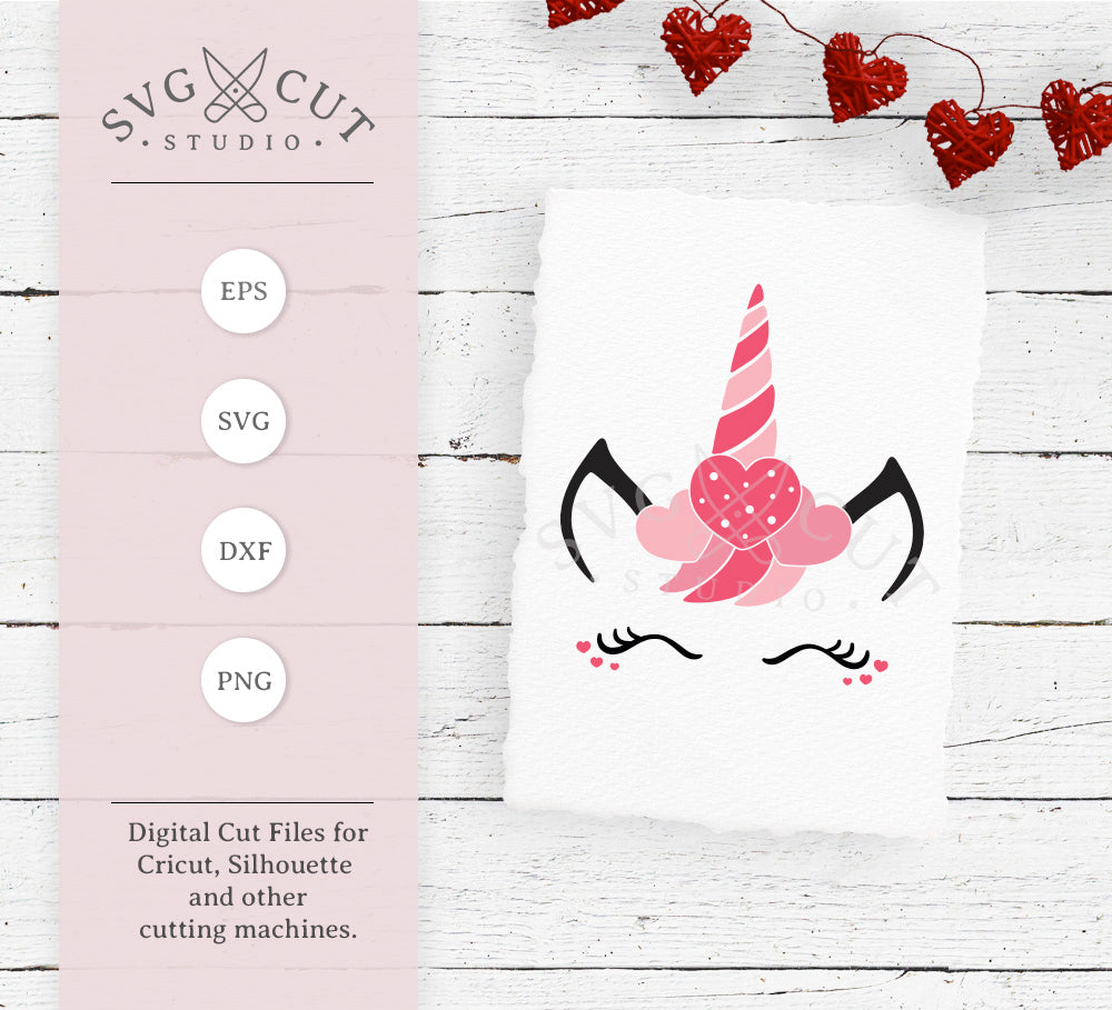 Download Valentines Day Unicorn Svg Png Dxf Files For Cricut And Silhouette