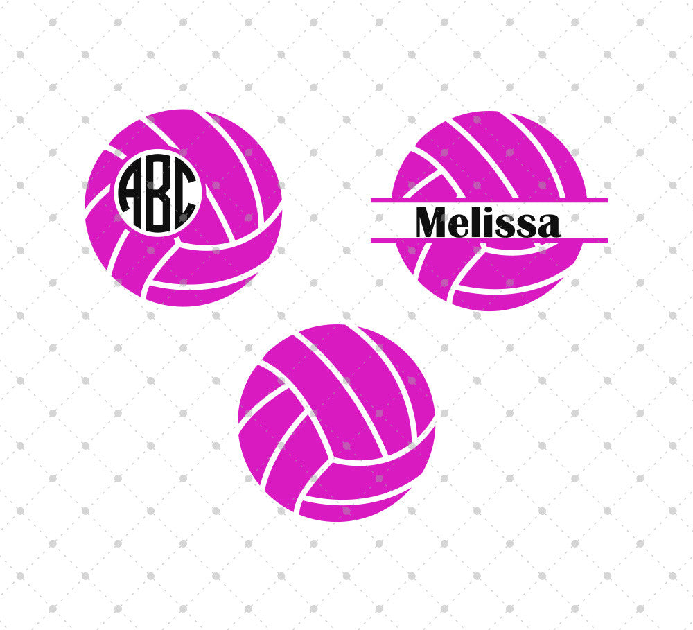 Download Volleyball Ball Monogram Svg Cut Files For Cricut And Silhouette