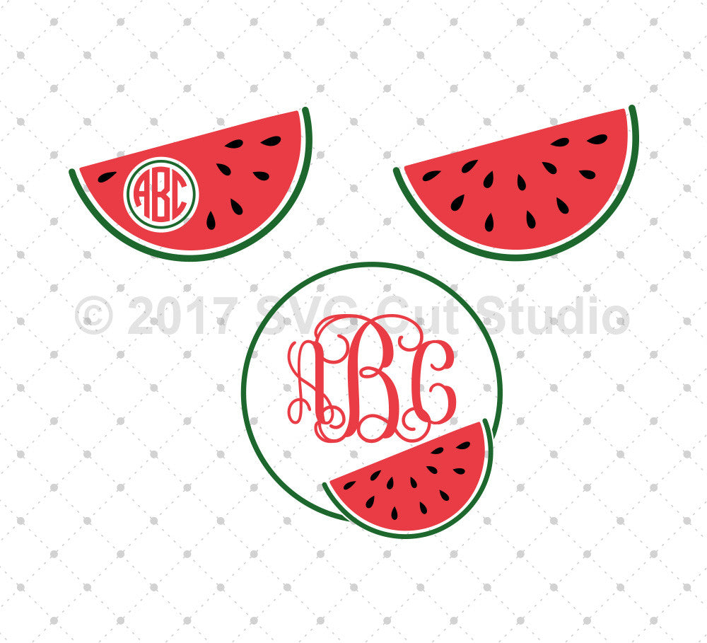 Download Watermelon Monogram Svg Cut Files For Cricut And Silhouette