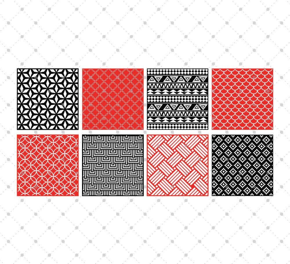 Lattice Pattern - Set of 2 Square SVG Cut Files