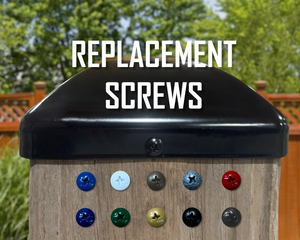 Custom Color Replacement Screws for Post Caps and Nautical Rings - 10 Count - Madison Iron and Wood - Screw Posts