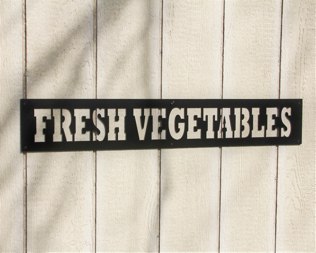 Fresh Vegetables Metal Sign Madison Iron And Wood 