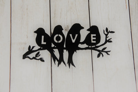 Love Bird on Tree Branch Metal Wall Art – Madison Iron and Wood