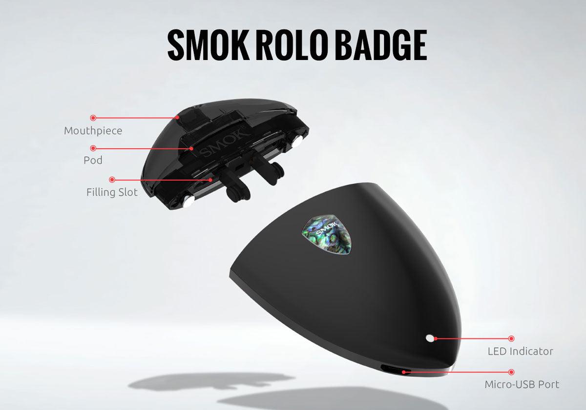 SMOK ROLO Badge All-In-One Pod Kit 250mAh Details