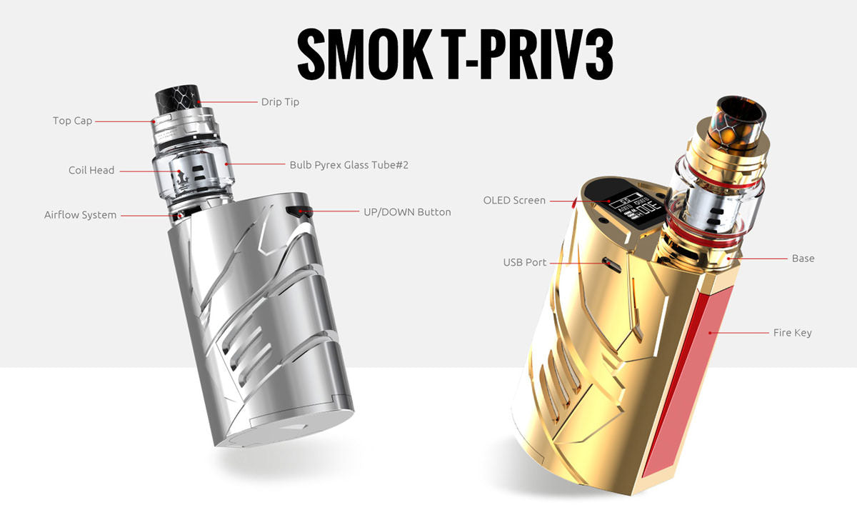 SMOK T-Priv 3 300W Mod with TFV12 Prince Kit On Sale