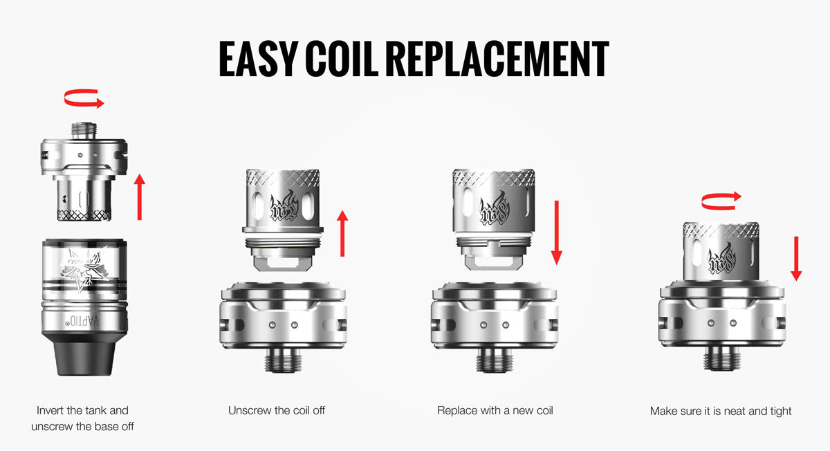 Vaptio Frogman Sub-Ohm Tank 5.0ml 2.0ml Coil Replacement