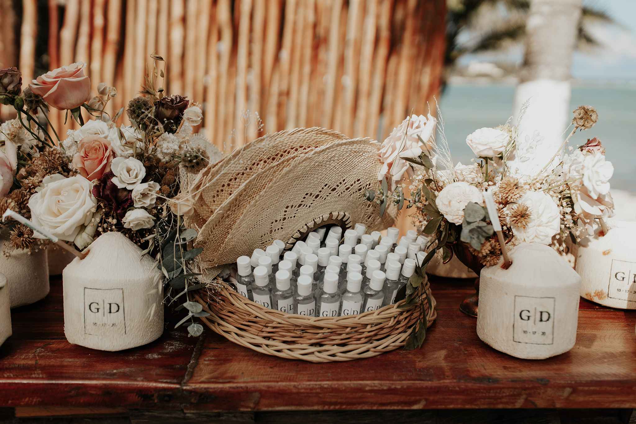 tropical wedding favors