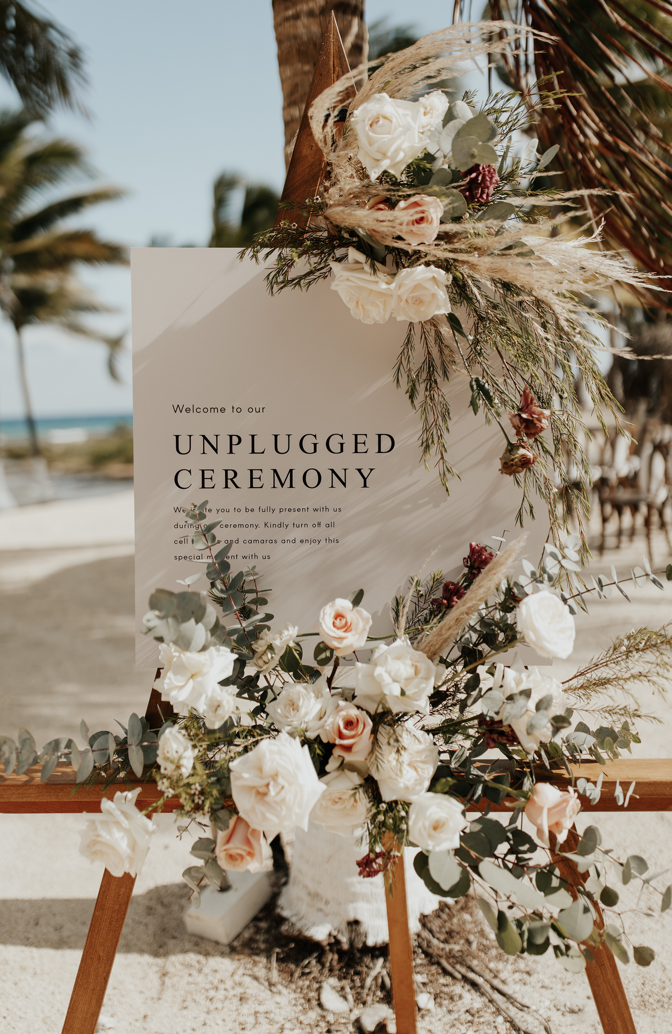 unplugged wedding ceremony sign