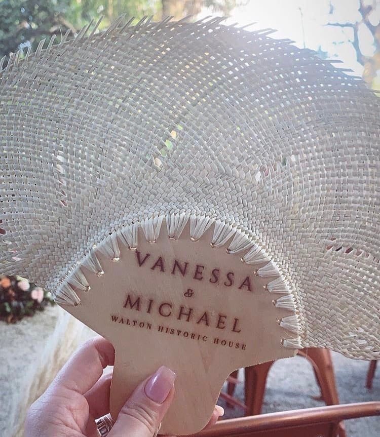 Personalized Fiesta Hand Fans For Vanessa Morgan & Michael Kopech
