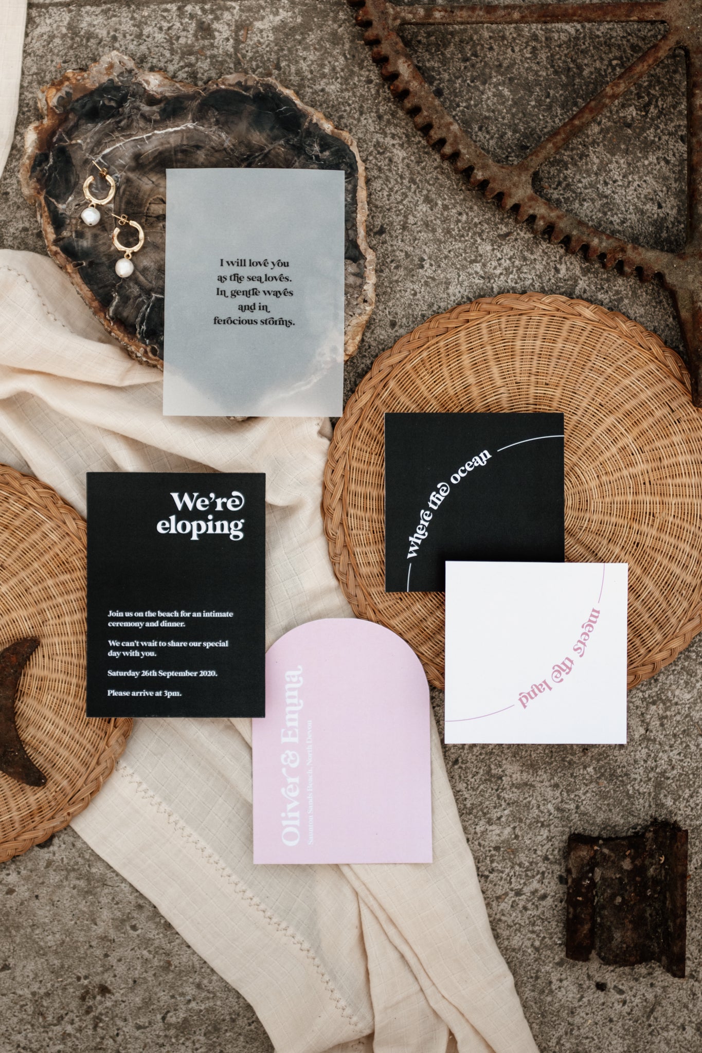 modern wedding stationery