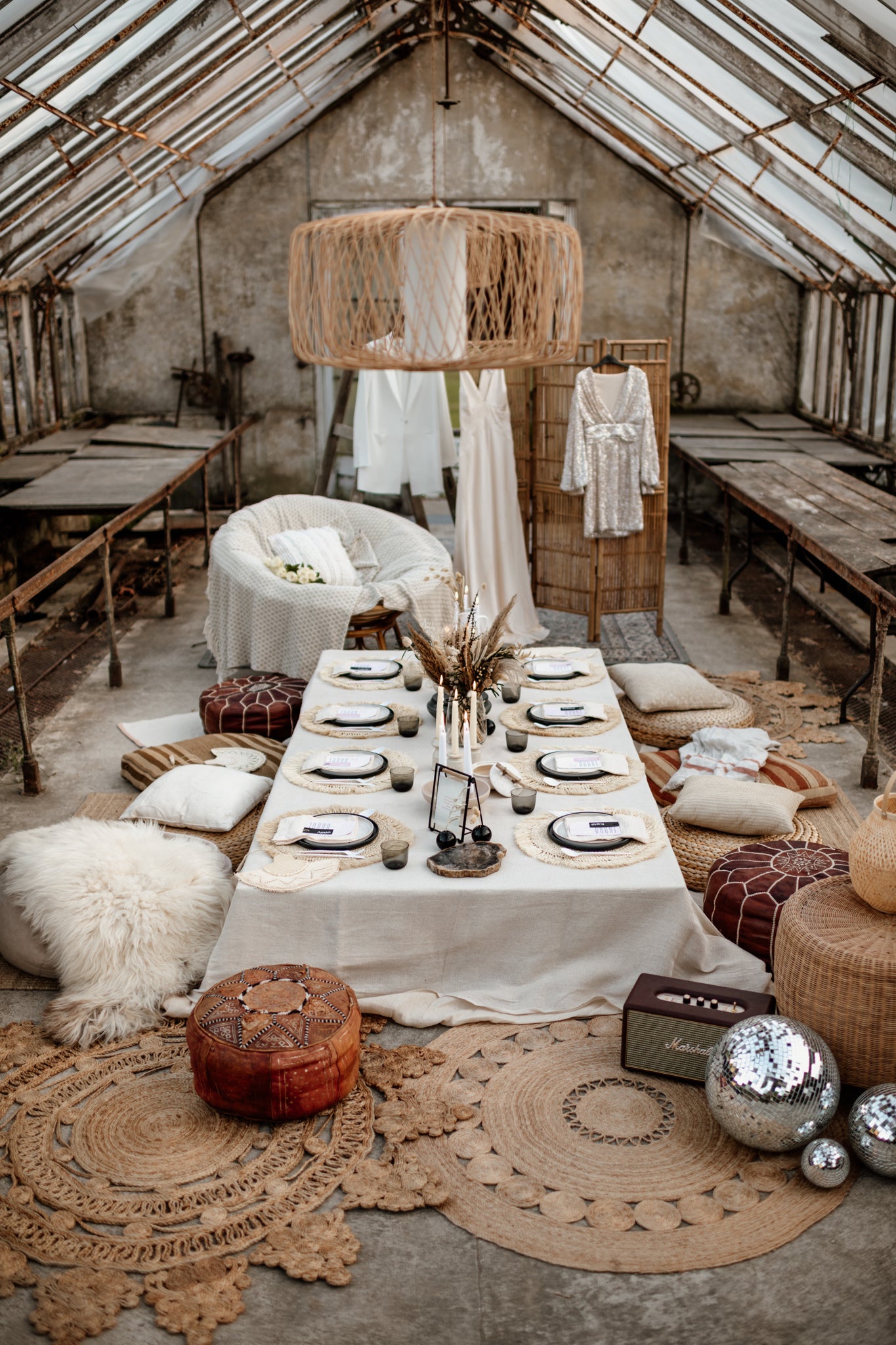 rustic greenhouse wedding