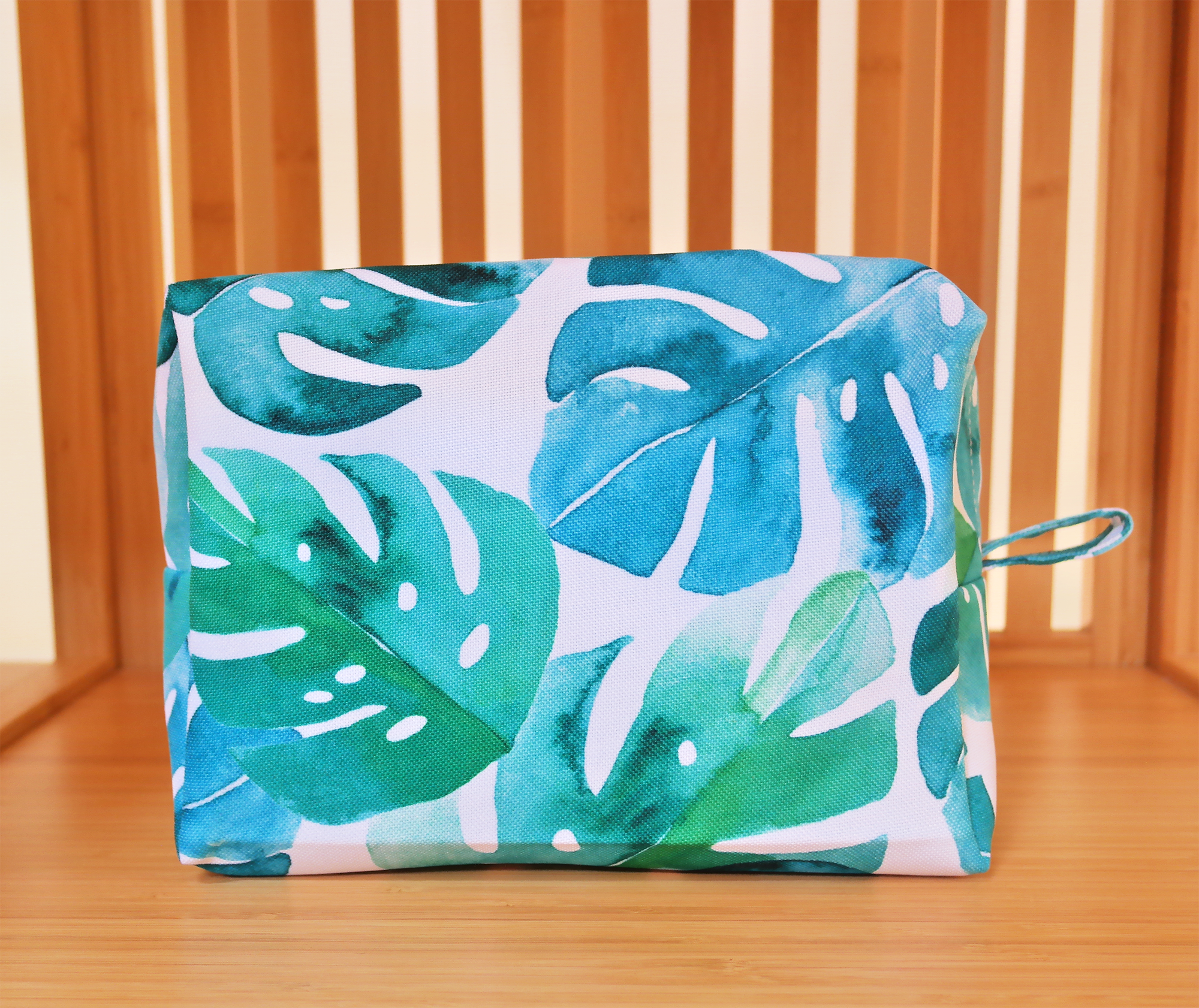 monstera toiletry bag