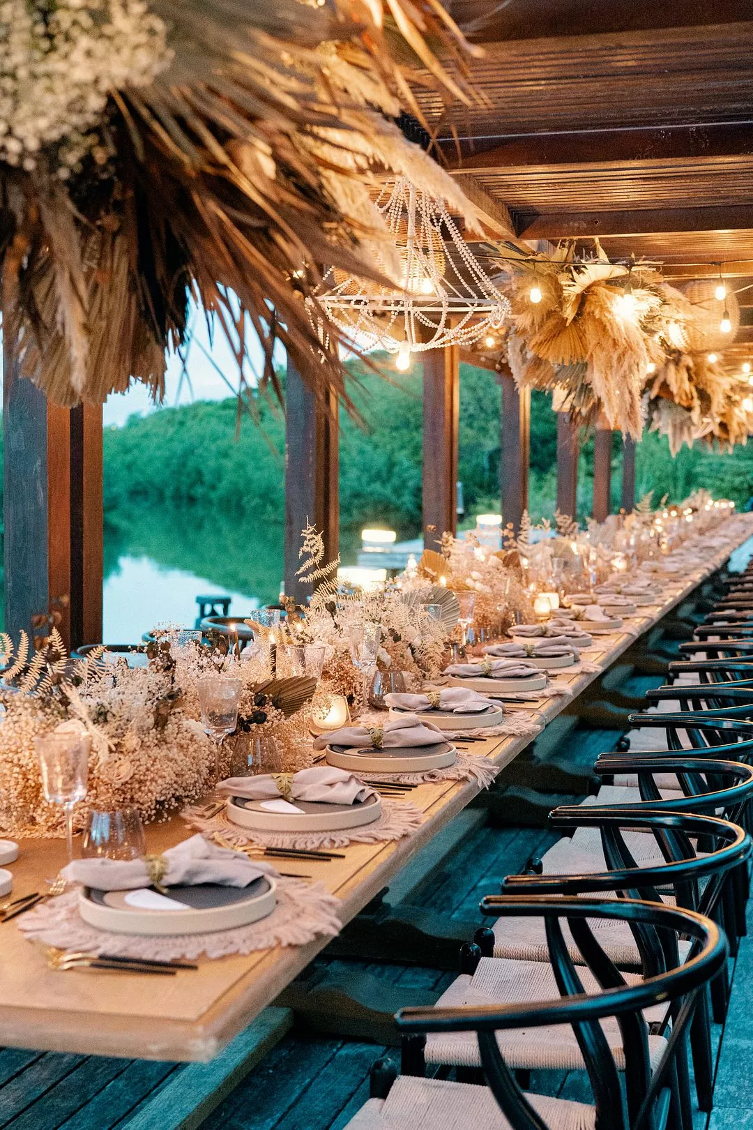 Lagoon Wedding Reception at Nizuc Resort and Spa in Cancun Mexico