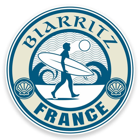2 x Biarritz France Vinyl Sticker #9244 – Destination Vinyl Ltd