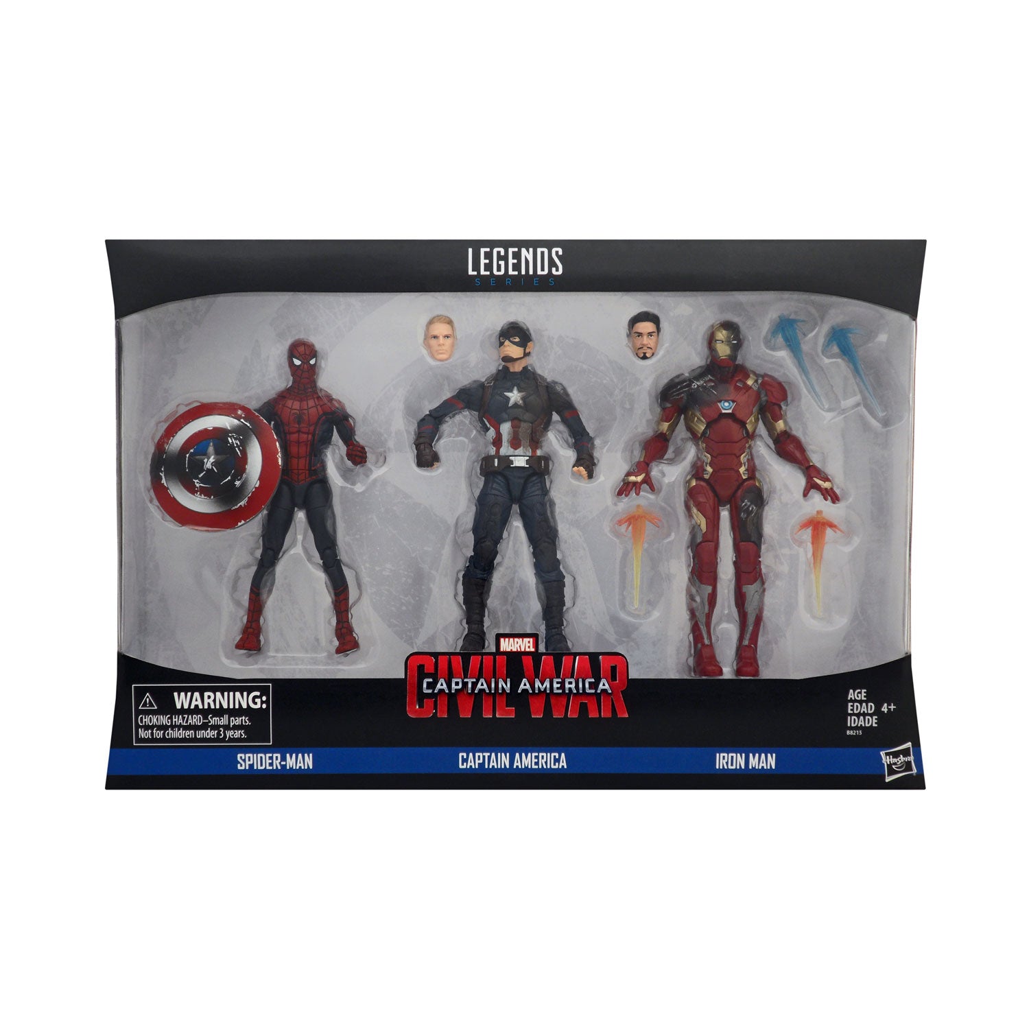 Marvel Legends Captain America: Civil War 3-Pack (Spider-Man, Captain –  Action Figures and Collectible Toys