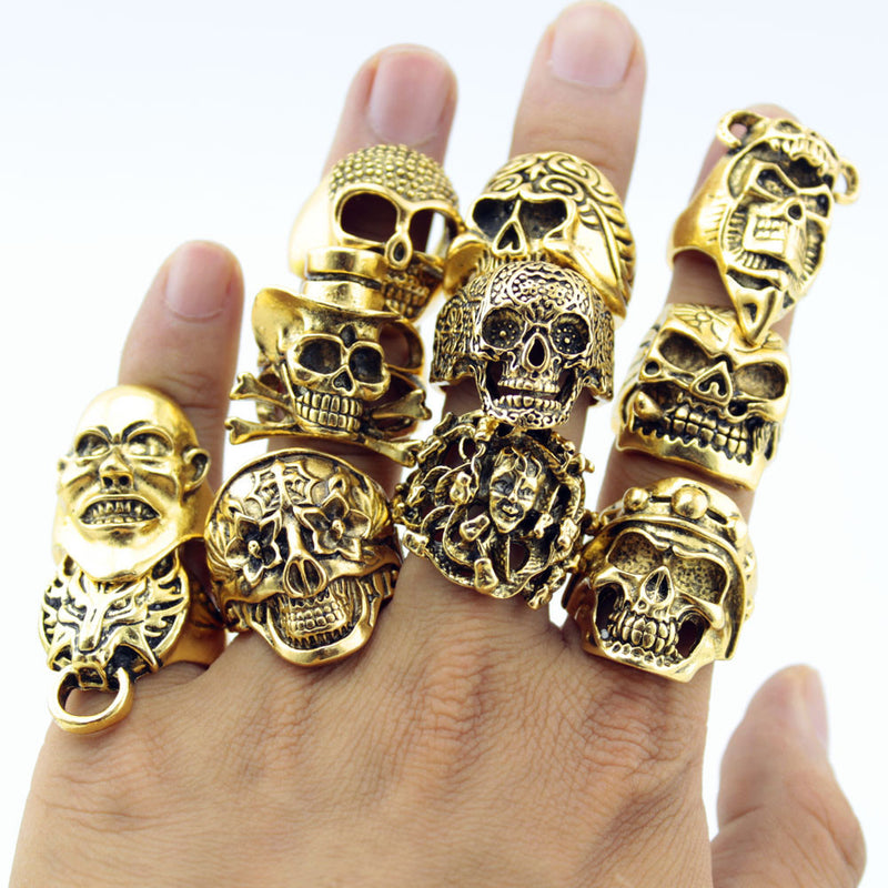 men's skull rings