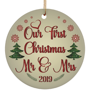 married couple first christmas ornament