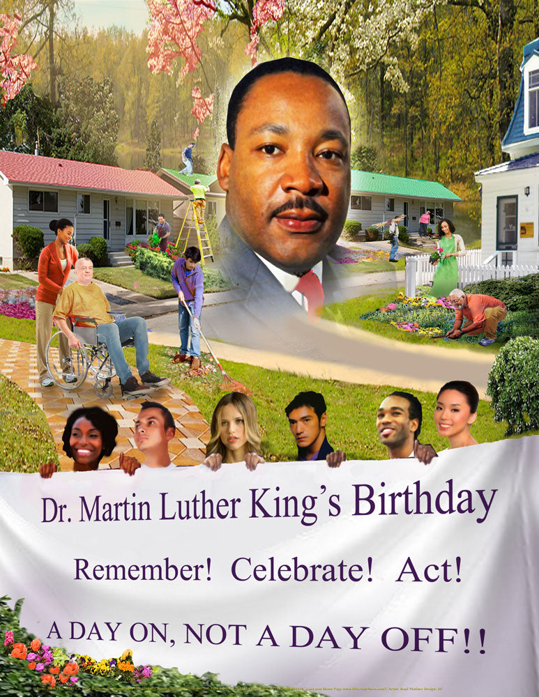 Dr. Martin Luther King Holiday Day of Service Poster DiversityStore