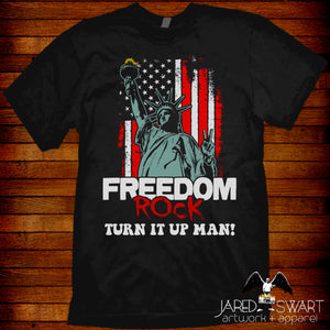 Retro T-shirt Freedom Rock commercial 80s 90s USA Up All Night