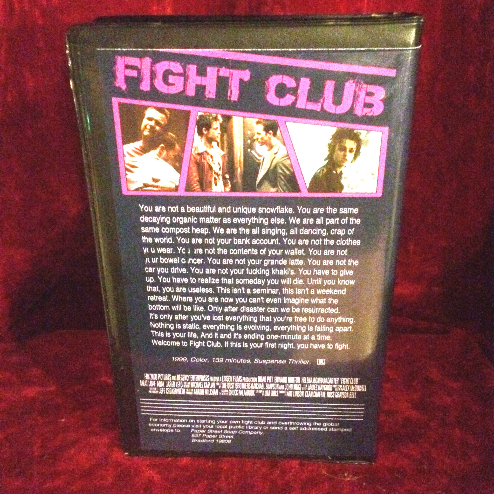 Fight Club Custom VHS Artwork – 