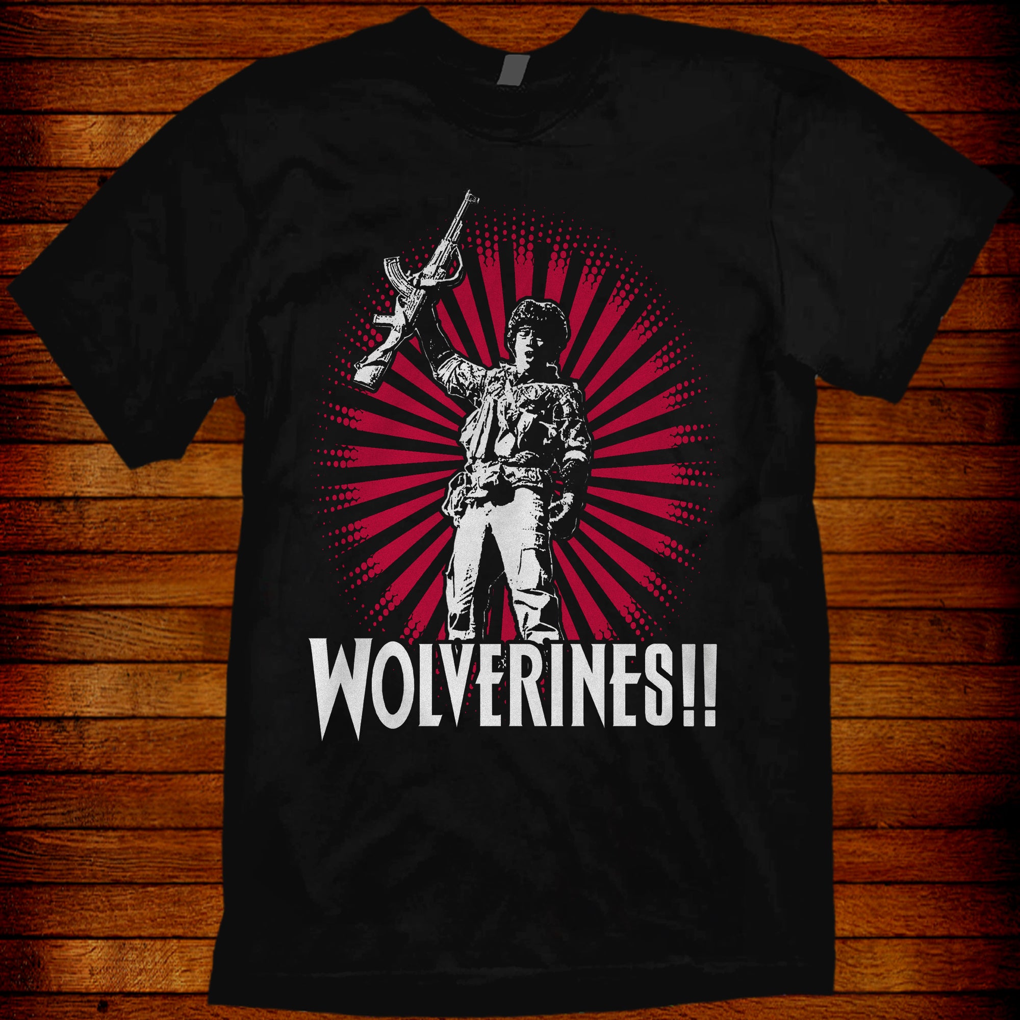 wolverines t shirt red dawn