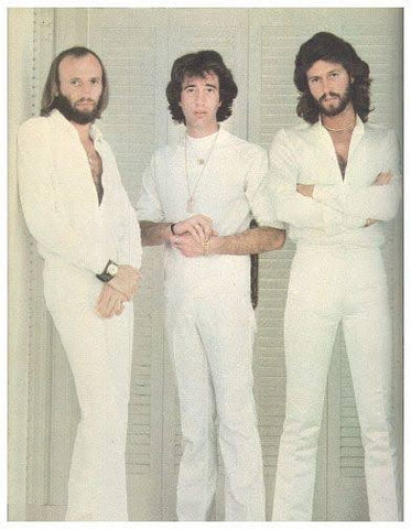 Overall der Bee Gees im „Saturday Night Fever“-Stil der 1970er Jahre