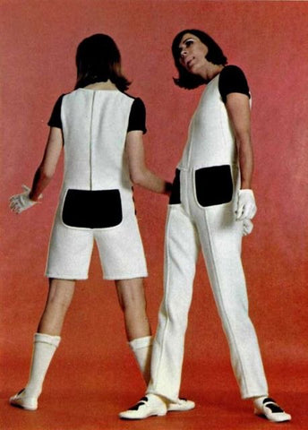 Courreges-Jumpsuit im Space-Age-Flare-Stil der 1960er-Jahre