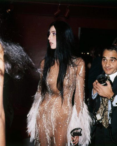 Studio 54 Flare Street Cher Sparkle Dress