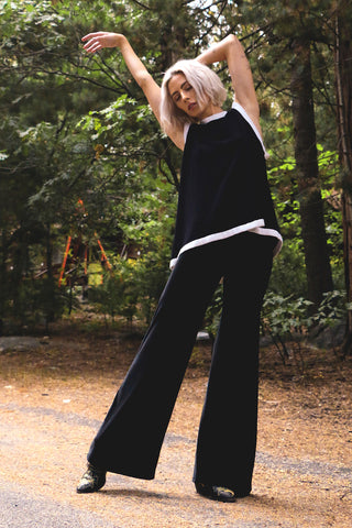 Wide Leg velvet bell bottoms flare pants