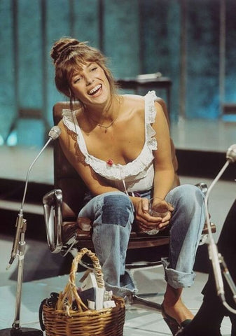 Flare wearing goddess Jane Birkin!