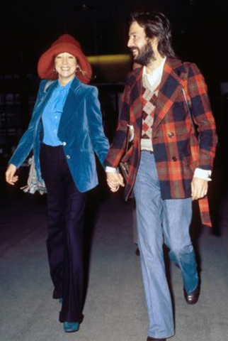 Pattie Boyd Flare Street Eric Clapton Blue Jacket