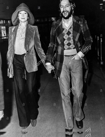 Pattie Boyd Blaue Jacke Eric Clapton